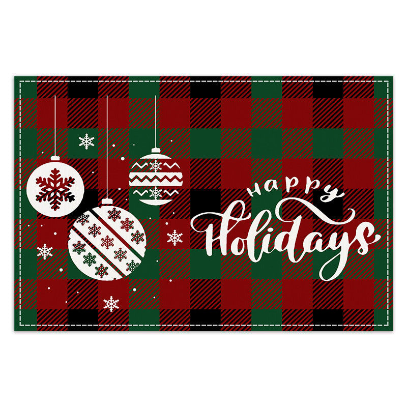 Wholesale Santa Claus Monogram Print Dining Room Decoration Insulated Table Mat